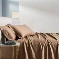 Durable & Natural 100% Bamboo Sheets Collection 4-piece Set Includes Flat Sheet,Fitted Sheet,And 2 Pillowcase